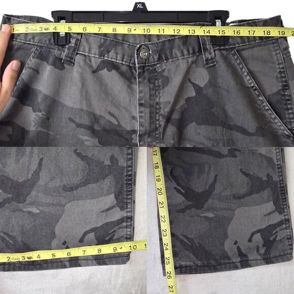 Wrangler Originals Cargo Pants Mens 38x26 Gray/black Camouflage Hemmed - Picture 8 of 8